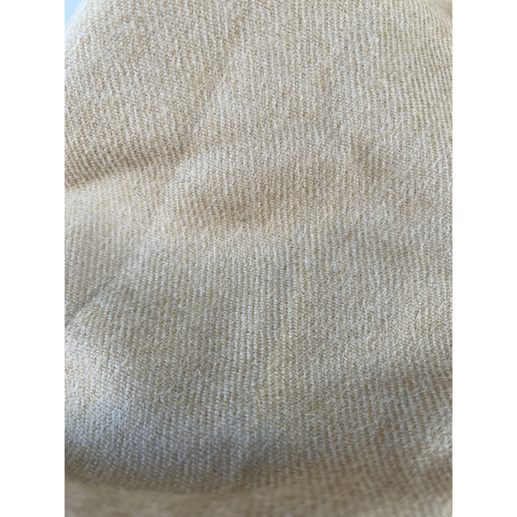 Baby Alpaca Scarf Solid Camel Beige Soft Warm Fringe Peru - Picture 7 of 15